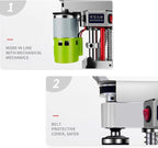 RATTMMOTOR DIY Benchtop Drilling Machine 110V-220V, Mini Desktop Variable Speed Drill Press 12mm Stroke, 3000RPM 795 Motor with Bench Vise Clamp, JT0 Drill Chuck 4.5mm for CNC Machining