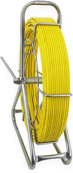 4.5MM 250FT Duct Rodder Cable Pulling Rod Fiberglass Duct Rod Fish Tape Puller Wire Cable Running Rod with Cage