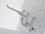 PegPro® J, 1", 2" Hooks Kit for Modern Plastic or Metal Pegboard – Durable Plastic Pegboard Hooks - For Garage, Kitchen, Craft Room, and more (J, 1", 2" Hooks - 50 Pack, Gray)