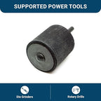 Benchmark Abrasives 1-1/2" x 1-1/2" Rubber Expanding Drum Sander with 1/4" Mandrel, Spiral Bands Rotary Sander Attachment for Drill & Die Grinder, Metal Polishing Sanding - Sanders for Woodworking