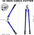 ZrgGea Cable Cutters 42 inch | Wire Snips Heavy Duty | Industrial-Grade Heavy-Duty Cable Cutter, Forged from T8 Alloy Steel, Hardness HRC56, Sharp Cutting. for Cutting Cables and Wire Ropes
