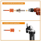 Diamond Core Drill Bit Kit BGTEC Diamond Hole Saw Tile Cutter for Porcelain Tile Ceramic Marble Brick Granite Stone, 5/8"-11 Thread Hole Saw 6/8/10mm+HEX Adapter