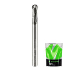 Carbide Ball Nose End Mill 2 Flute 4mm SHK. 4mm Cutting Dia. 3D Carving, High-Speed and Deep Cutting, AlCrN Coated, Apply for Alloy Steel, Stainless Steel and Various Cast Iron.