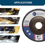 Benchmark Abrasives 4.5" x 7/8" Premium Zirconia T29 Angled Flap Discs 4 1/2 for Angle Grinder, Sanding Discs, Finishing, Rust, Stock Removal- Grinding Wheels 4 1/2 Inch (10 Pack) - 120 Grit