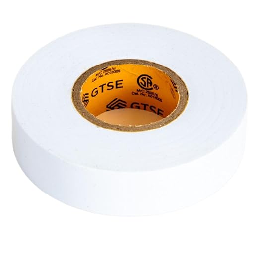 GTSE White Electrical Tape, 120 Rolls Bulk Box – Waterproof, Industrial Grade Vinyl, 3/4 in x 66ft– Strong Self-Adhesive PVC Electric Tape for Wire Insulation, 7 Mil, 600V – UL/CSA Listed