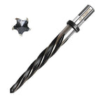 1/2” Bridge Construction Reamer Drill Bit, M2 HSS Taper Chucking Reamer for Steel Alloy Metal Wood Plastic, 1/2" Non-Slip Shank, 5-Spiral Flutes Car Reamer, to Align or Enlarge Holes, 12mm