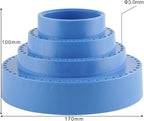 DZQ Rotating Bur Holder 116 Holes,Rotary Tool Holder 1/8"Diameter,Mandrel Drill Holder 360 Degree Rotating,for Drill Home and Garage Tool Accessories(Blue)