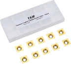 TASP Titanium Coated Carbide Cutter Inserts for Wood Turning Tools,11x11mm,Pack of 10,Square
