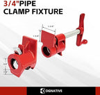 3/4" 2-Pack Pipe Clamp for Woodworking Heavy Duty Cast Iron Quick Release Pipe Clamps For Woodworking Home Improvement Workshop and Construction Site