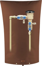 TOHONFOO Backflow Preventer Pipe Insulation Cover (5°F) - Irrigation Sprinkler Valve Insulated Pouch - Water Well Pump Cover - Sturdy 5 Layers for Winter Freeze Protection, 22" W x 34" H, Brown