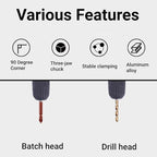 Right Angle Drill 90 Degrees Drilling Extension Chuck 8mm Shaft Electric Drill Extension Tool for Tight Corner Workspace