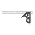Starrett Steel Combination Square with Square Head - 12" Blade Length, Cast Iron Heads, Reversible Lock Bolt, Spirit Level, 16R Graduation Type - 11H-12-16R