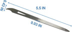 Nail Files for Natural Nails (6 Pack), Metal Nail File 5.5’’ Stainless Steel Thin Durable Nail Filer with Curved Sharp Pointed Tip Double Sided Manicure Pedicure Toenails Tools