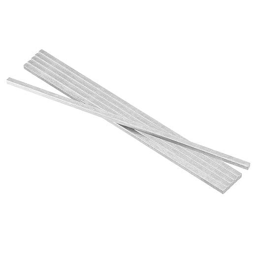 uxcell 6 Pcs Square Steel Key Stock, 1/4" x 1/4" x 12" Cold-Drawn 45# Steel Bars Precision Key Stock for Gearbox Coupling, Silver Tone