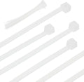PATIKIL Cable Zip Ties 12 Inch, 100 Pcs Self-Locking Nylon Wire Tie Wraps Heavy Duty Cord Management with 50 lbs Tensile Strength for Indoor and Outdoor, White (0.1" W)