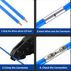 100 PCS Non-Insulated Butt Connectors Kit, AWG 16-14 Wire Ferrules, Electrical Wire Connectors Crimp Ferrule Terminals Kit-BN2