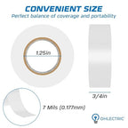 OHLECTRIC Professional Grade Vinyl Electrical Tape (20 Pack) White - 7 Mil Thick Flame-Retardant, Heat & Weather Resistant 3/4 Inch x 60 Feet | Ideal for Contractors & Electricians