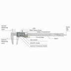 All-Metal Digital Caliper 0-8" Measuring Tool, Micrometer Caliper with Auto-Off Feature, Interchangeable Between inches and millimeters for DIY/Household and 3D Printing