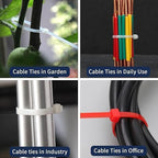 XINGO 1000 PCS Silver Zip Ties 8 Inch, 60 LBS Tensile Strength, Self-Locking Nylon Plastic Nylon PA66 Wire Ties for Indoor and Outdoor Use
