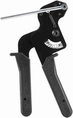 Cable Tie Tool, 65 Manganese Steel Stainless Steel Fastening Cable Tie Gun Tension Wire Fastening Automatic Tensioner Cutter Tool, Cutting Width within 12mm, Black, 8.27 x 4.72 x 0.47inch