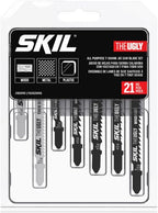 SKIL 21 Pc All-Purpose T-Shank Jig Saw Blade Set for SKIL Jig Saws JS314901/ JS313101/ JS820302/ JS820202/ JS5833A-10 - JSB2000