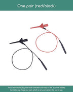Multimeter Test Hook Clip, Mini SMD Grabber Test Clip with Lead to 2mm Jack Socket, Test Lead Minigrabber for Logic Analyzer