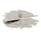 1/8"-1"(3.2-25.4mm) Cam Type Weld Gauge 7-Blades Fillet Weld Gage Rl Gauge Stainless Steel Depth Gauges Welding Metric & Inch Test Ulnar for Boilers, Bridges, Shipbuilding