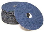 Benchmark Abrasives 5 Inch Sanding Discs Resin Fiber Zirconia Grinding Disc for Grinding, Stripping on Wood, Fiberglass, Steel, Metal, 7/8" Arbor Angle Grinder Sanding Disc, 25 Pack - 60 Grit