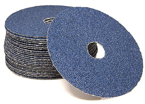 Benchmark Abrasives 5 Inch Sanding Discs Resin Fiber Zirconia Grinding Disc for Grinding, Stripping on Wood, Fiberglass, Steel, Metal, 7/8" Arbor Angle Grinder Sanding Disc, 25 Pack - 50 Grit