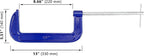 2 Pack C-Clamp, Malleable Iron C-Clamps, Heavy Duty C-Clamp T-Bar Handle for Woodworking, Metalworking, 8.6 Inch Max Jaw Opening, 3.7 Inches Throat Depth