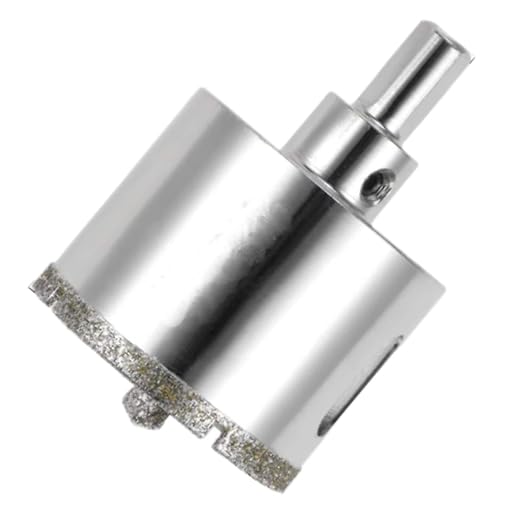 Drilax 1-3/4" Diamond Hole Saw | 1.5" Cutting Depth | Removable Pilot Pin & Triangular 3/8" Shank | Wet Drilling for Ceramic, Porcelain, Tile, Quartz, Granite, Marble | Drains & Conduits