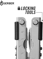 Gerber Gear Multi-Plier 600 Blunt Nose Multitool with 14 Tools - Includes Knife, Pliers, Nylon Sheath & More - Made in USA - Stainless Steel Tool