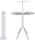 4-Legged Clothes Drying Rack Foldable,Octopus-Shaped Portable Laundry Drying Rack,Outdoor and Indoor Collapsible Drying Rack with 4 Pulleys,2 Tier