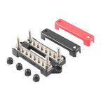 12V 12x8# Power Distribution Terminal Block Battery BusBar Set Negative/Positive Insulated Busbar for Auto Marine Car Trailer RV Boat Motorcycle UTV ATV