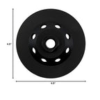 Benchmark Abrasives Grinding Wheels 4 1/2 Inch Threaded Swirly Turbo Diamond Cup Wheel with 5/8"-11 Arbor Hole for Masonry, Natural Stone, Concrete Grinding Wheel - Angle Grinder Attachments (4.5”)
