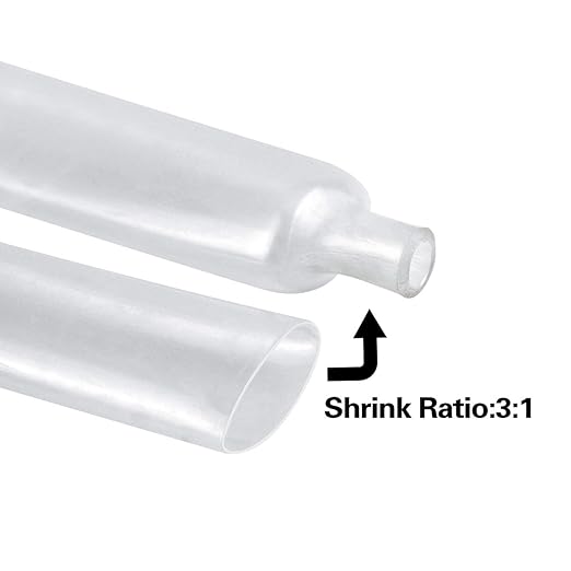 XHF 1 inch (25mm) 3:1 Waterproof Clear Heat Shrink Tubing Marine Grade Wire Cable Adhesive Lined Tube Insulation Seal Against Moisture Corrosion and Air Leakage, 4 Ft