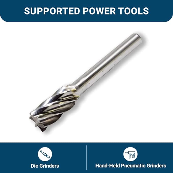 Benchmark Abrasives Ball Shape Premium Tungsten Carbide Burr with 1/4 Inch Shank Aluminum Cut Rotary Tool, Engraving Tool for Non-Metals Shaping Carving (SB-3NF)