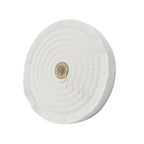 6 Inch Extra Thick Cotton Buffing Wheel, 5/8 Inch Arbor Hole 70 Ply Abrasive Cloth Fine Polishing Wheel for Bench Grinder(White)