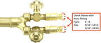 SÜA - Heavy Duty Oxy-Fuel Torch Replacement for Victor with Check Valves + Cutting Tip + Welding Tip (Acetylene)