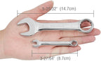 DURATECH Stubby Combination Wrench Set, Metric, 12-Piece, 8-19mm, 12 Point, CR-V Steel, with Rolling Pouch