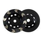 Benchmark Abrasives 4 Inch Grinder Wheels Arrow Type Diamond Cup Wheel with 5/8"-11 Arbor Hole for Masonry, Marble, Natural Stone, Concrete Grinding Wheel - Angle Grinder Attachments (4”)