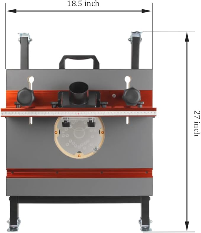 O'SKOOL Quick Convertible and Foldable Benchtop Trim Router Table with Insert Plate Kit