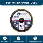Benchmark Abrasives 2" Quick Change Zirconia Flap Disc Grinding Wheel with Male R-Type Back Design - Cleaning Finishing Deburring of Irregular Surfaces - for Die Grinder & More (10 Pack) 36 Grit