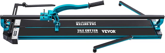 VEVOR Manual Tile Cutter, 24 inch, Porcelain Ceramic Tile Cutter with Tungsten Carbide Cutting Wheel, Infrared Positioning, Anti-Skid Feet, Durable Rails for professional installers or beginners