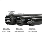 GeilSpace 1" × 18" Pre-Cut Black Metal Pipe, Industrial Steel Fits Standard One Inch Black Threaded Pipes and Fittings - Vintage DIY Industrial Shelving (1" × 18")