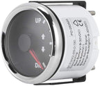Aramox Boat Trim Gauge, 52mm/2in UP-DN Boat Trim Gauge 0-190ohm Trim Tilt Indicator Red Backlight (Black Dial Silver Frame)