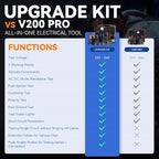VDIAGTOOL V200 PRO Upgrade Kit Automotive Power Circuit Probe Tester with 30PCS Back Probe Kit, 12/24V Electrical Short and Open Circuit Finder AC/DC Voltage Test Activating Component 40Ft Cable