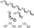 Hordion 30Pcs 1" Two Hole Strap U Bracket, M25 Rigid Pipe Strap Stainless Steel Conduit Clamp for Fixing Pipe