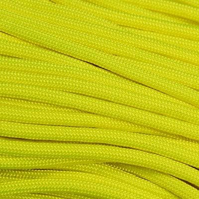 The Paracord Store | Type III 550 Paracord - 50 FT Hank, Neon Yellow | Heavy Duty 7 Strand Tactical Paracord - USA Made Nylon Outdoor Parachute Cord for Camping, Fishing & More - Survival Cord