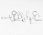 260PCS AWG 22-16 16-14 12-10 Copper Ring Fork Terminals Tin Plated Non-Insulated Electric Wire Connectors